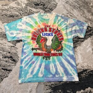 Vintage The Rolling Stones Band T Shirt Men XL Multicolor 02/03 Stones Lick Tour